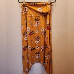 Apt. 9 Yellow Floral Skirt Size XL